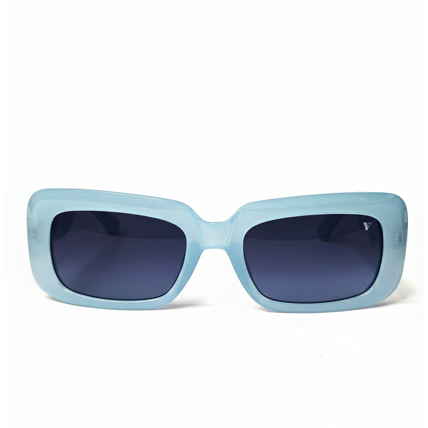 Vincent Vance – Trendiest POP FORM Series – Bold Square Sunglasses (Mint Green) - Vincent Vance Eyewear Sky Blue Rectangular Sunglasses 
