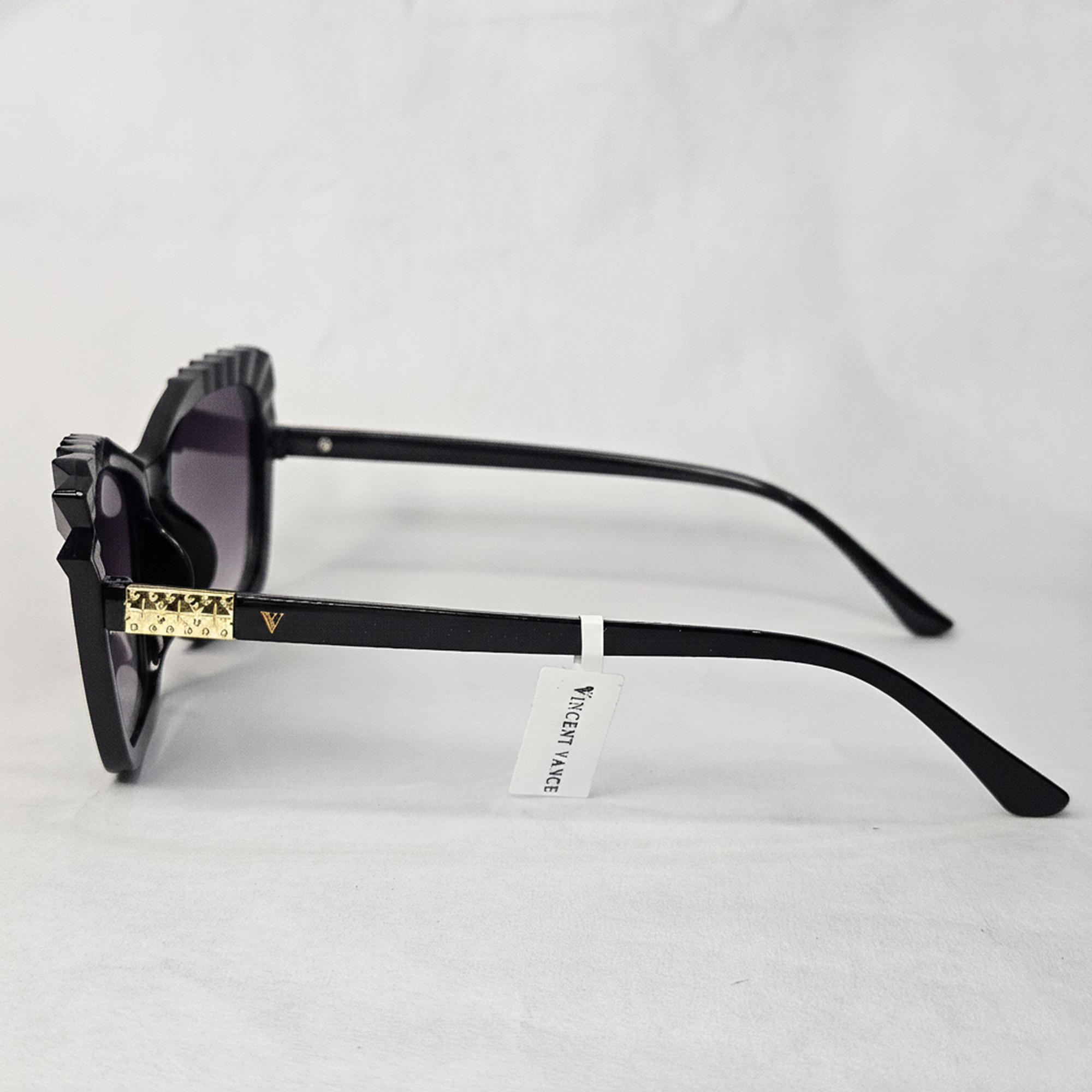 Vincent Vance - Everyday Luxe, Premium Sculpted Cat Eye Sunglasses