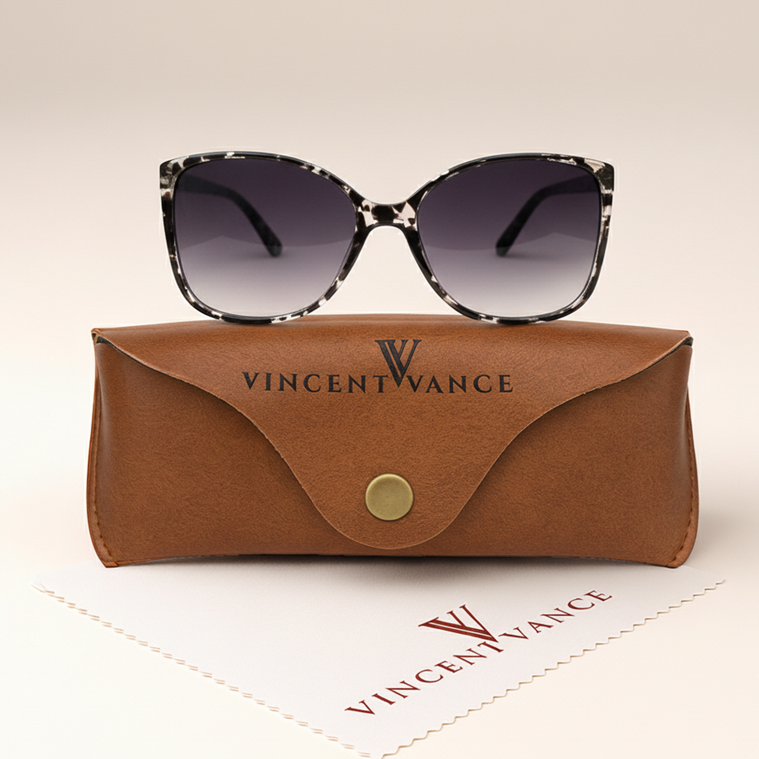 Vincent Vance Vibrant Floral Print Oversized Gradient Sunglasses  - Vincent Vance Vibrant Floral Print Oversized Gradient Sunglasses 