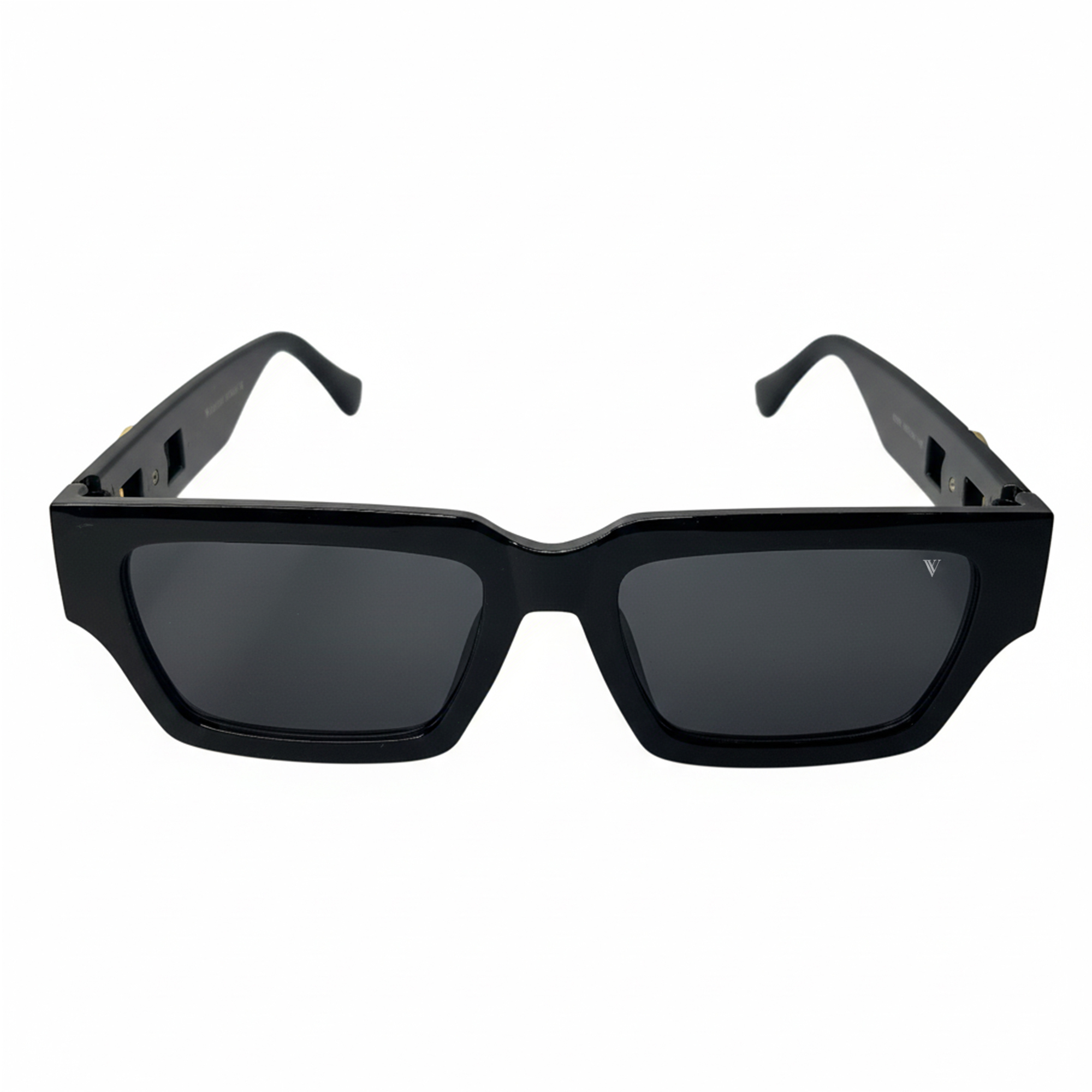 Vincent Vance Retro Rectangle Black Sunglasses