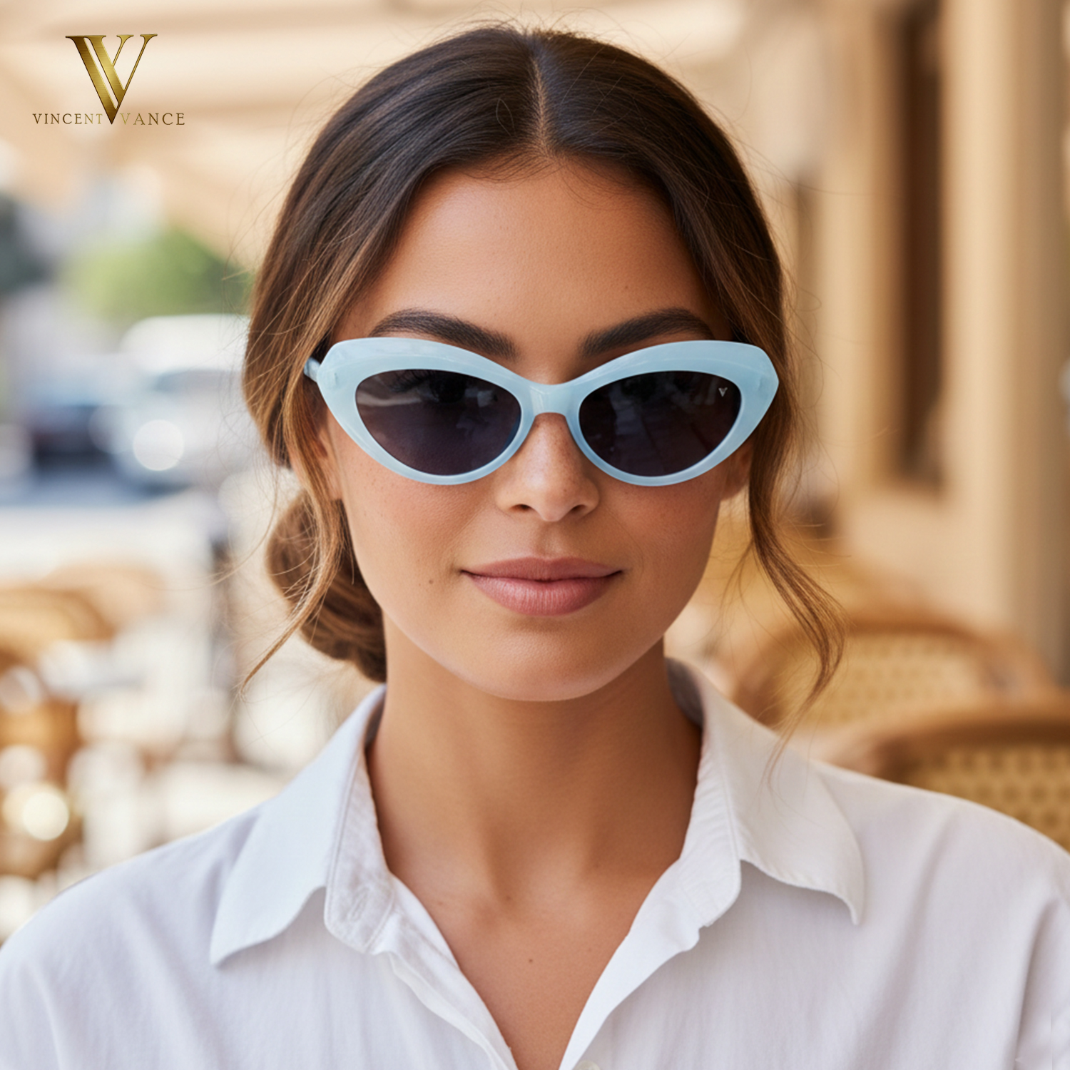Vincent Vance – Slim Cat-Eye Confidence Statement Sunglasses