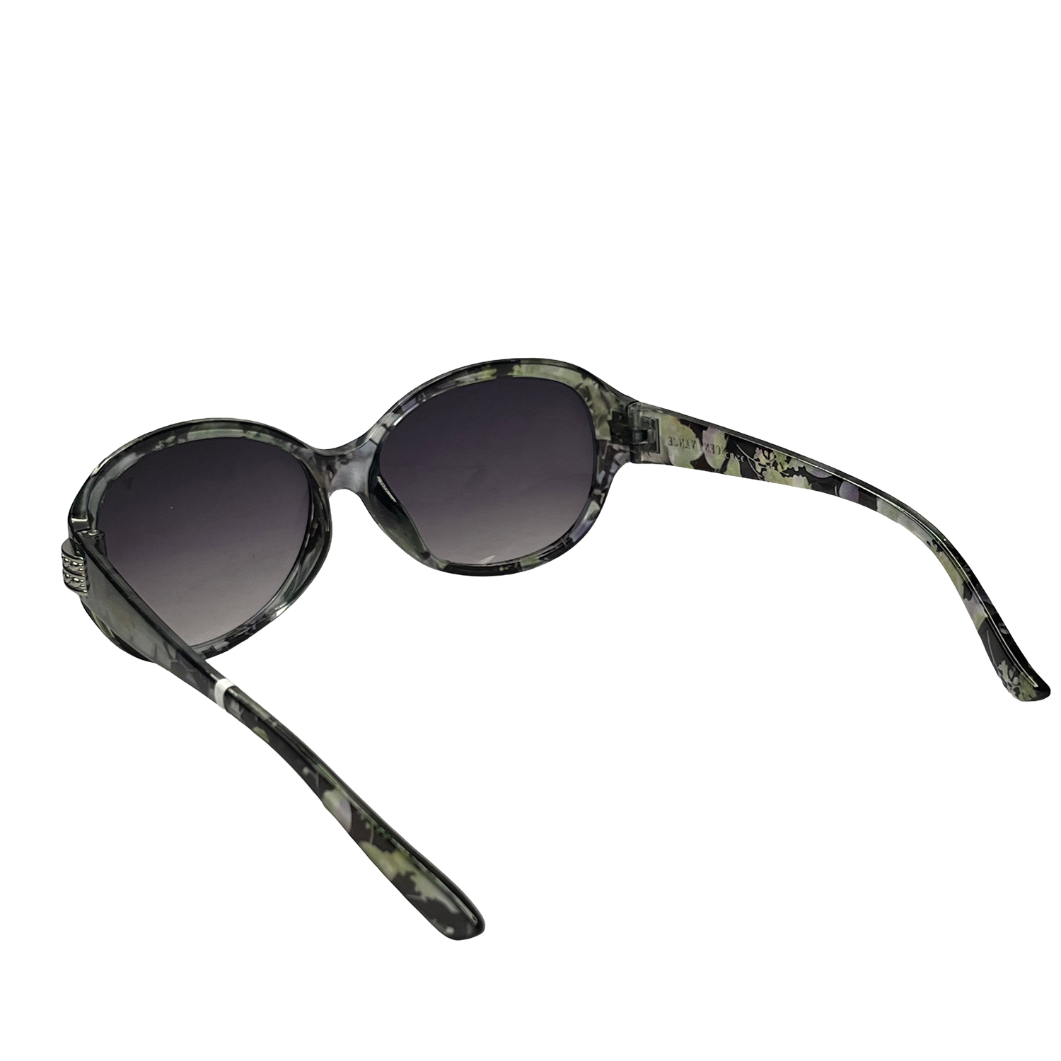 Vincent Vance Elegant Floral Print Large Frame Sunglasses
