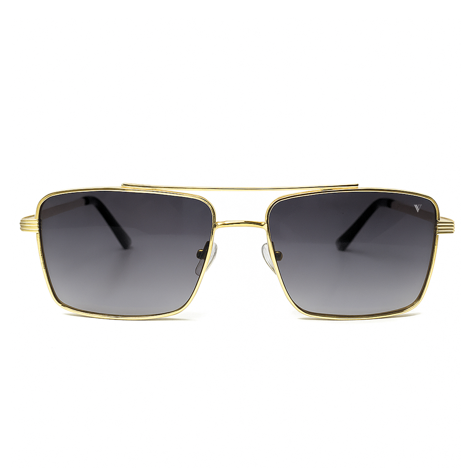 Luxury Double-Bar Gold Sunglasses for Men