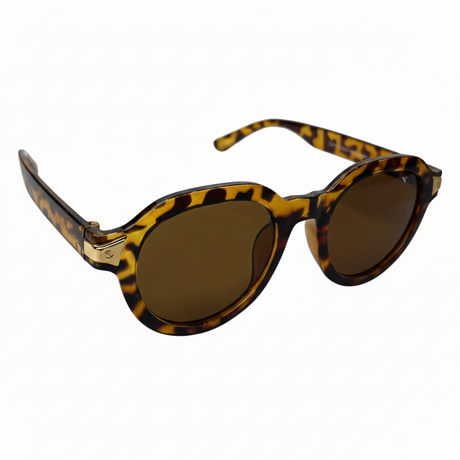 Vincent Vance Premium Round Brown Trendy Gradient UV400 Lenses Sunglasses