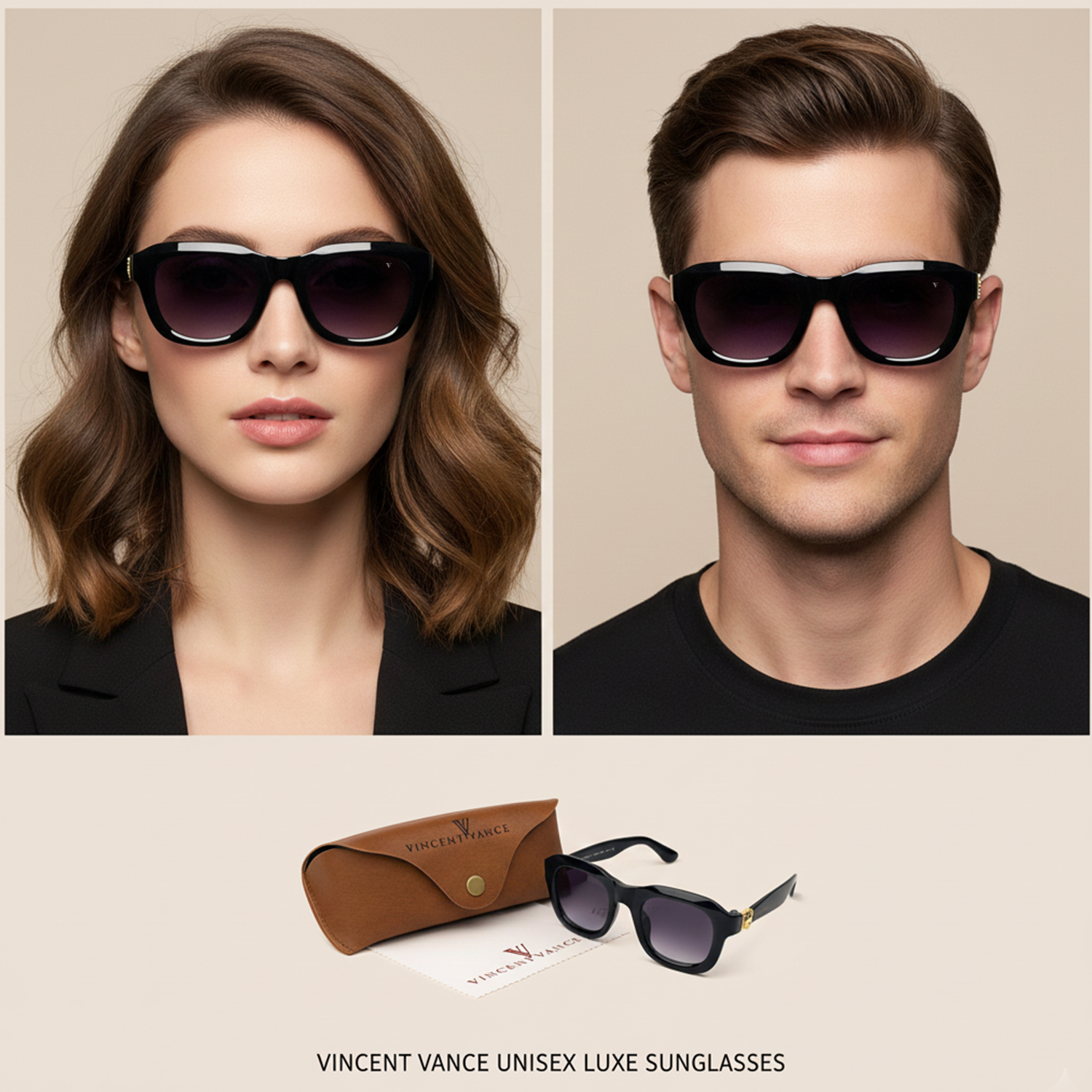 Vincent Vance Urban Noir Premium Statement Sunglasses