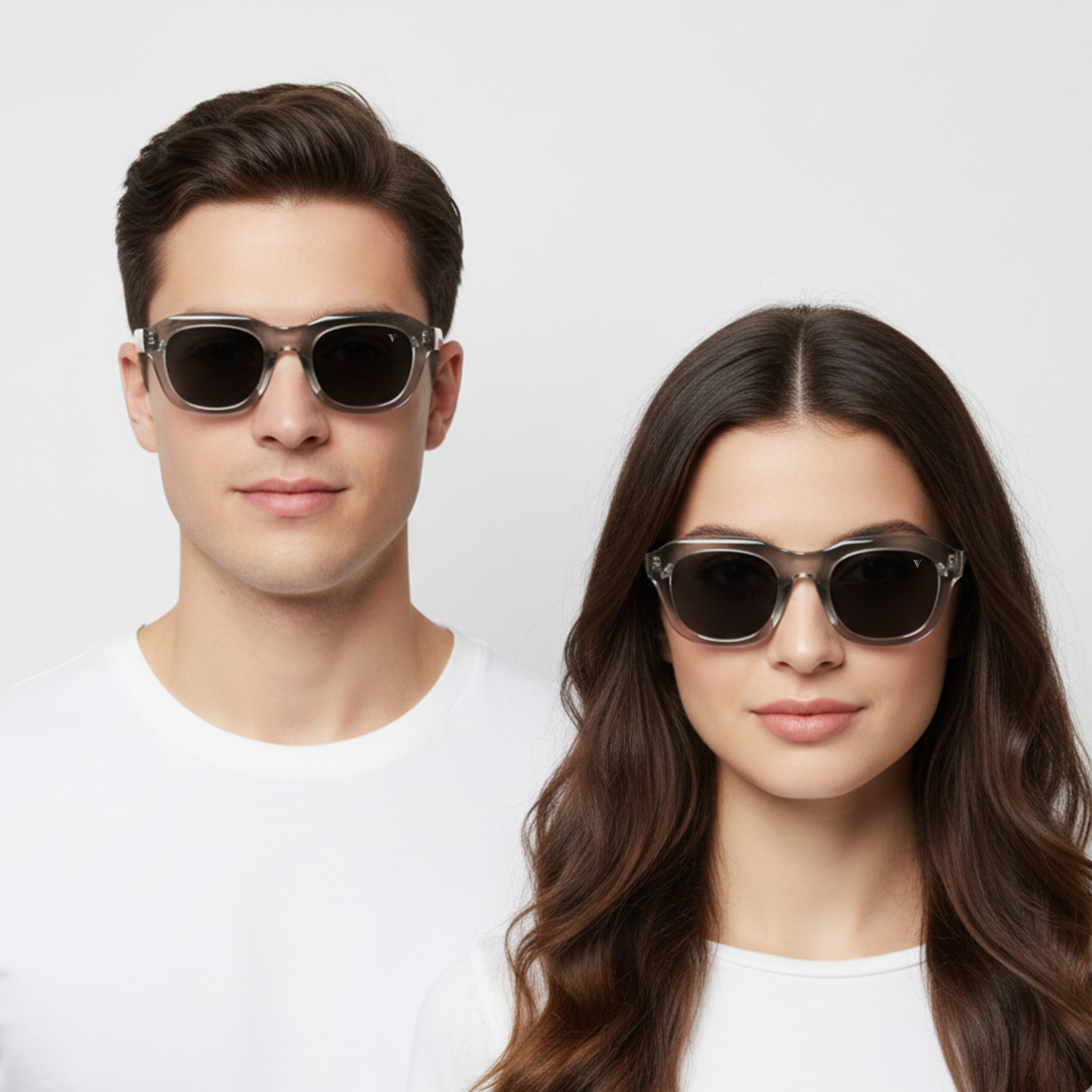 Vincent Vance Urban Noir Premium Statement Sunglasses - Vincent Vance Smoke Crystal – Luxury Transparent Square Sunglasses